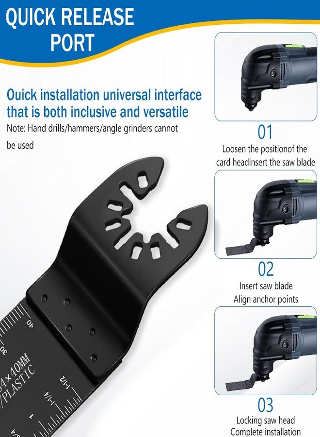 Serplex® 2Pcs Cutting Blades Tool for Power Drill Cutting Blades Tool Attachment with Scales for Power Drill Quick Release Oscillating Multitool Carboon Steel Saw Blades for Wood, Plastic, Soft Metal - Image 4
